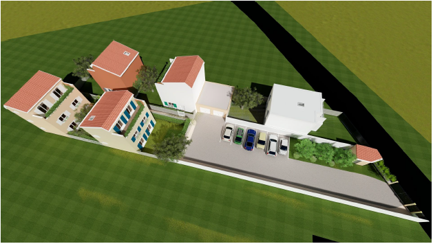 Plan Bim d'un lotissement de 5 maisons individuelles